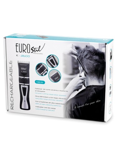 Eurostil Electrica K3600 Ceramico Recargable Maquina Cortapelo Cabello Negro Negro 5w 1un Faites des économies